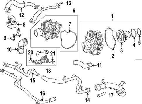Water Pump for 2024 Mercedes-Benz SL43 AMG #0