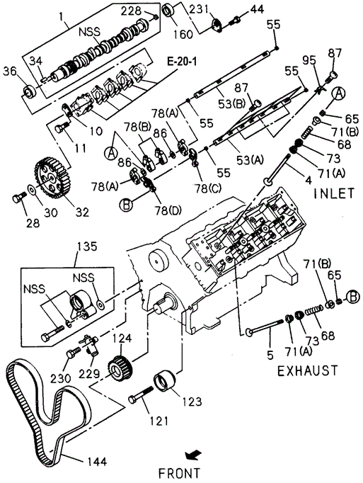 Camshaft - Valve for 1997 Honda Passport #0