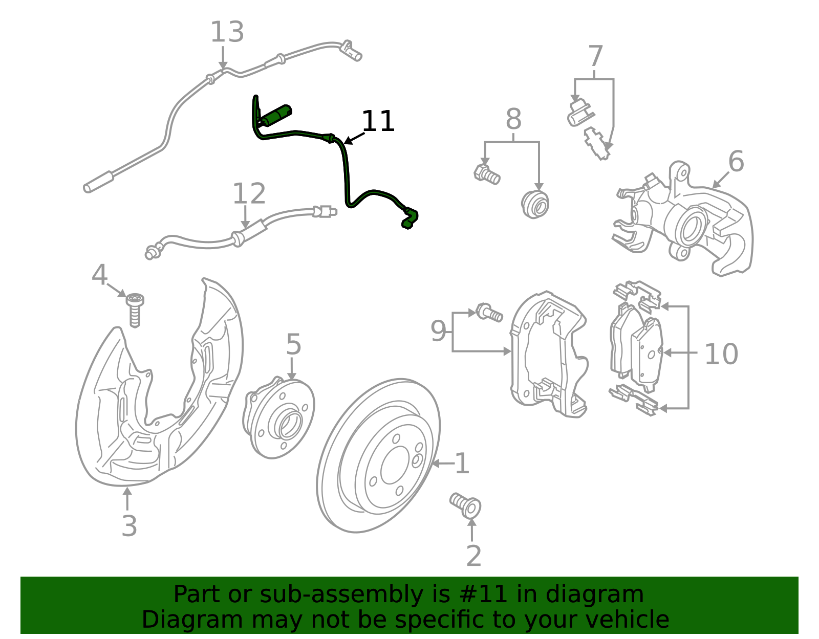 URO 99361296501 Disc Brake Pad Wear Sensor