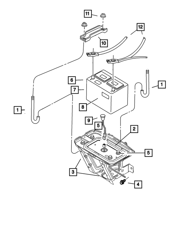 5101980AA - Electrical: Battery Tray Reinforcement, Right for Mopar Image image