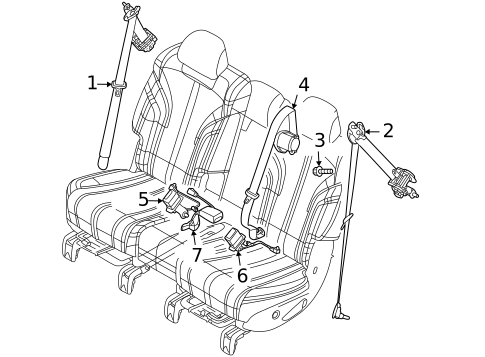Rear Seat Belts for 2025 Genesis GV70 #1