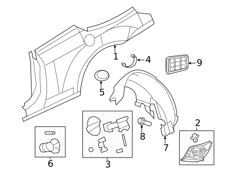 Quarter Panel & Components for 2012 Chrysler 200 #0