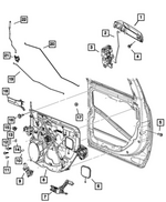 1GH19NRVAF - Doors, Door Mirrors and Related Parts: Exterior Door Handle, Left for Mopar Image