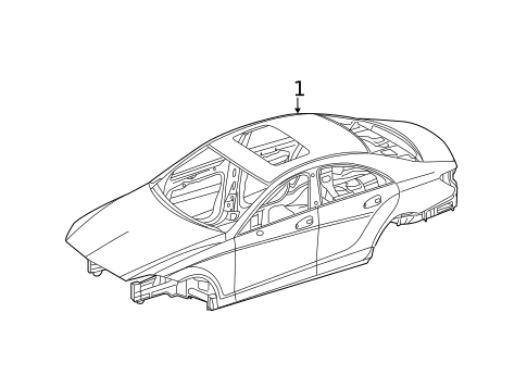 Body Shell for 2016 Mercedes-Benz CLS63 AMG S #0