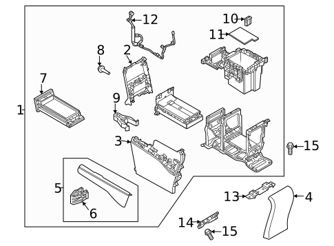 Rear Console for 2023 Mazda CX-9 #1
