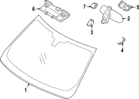 Glass - Windshield for 2022 Land Rover Range Rover #0