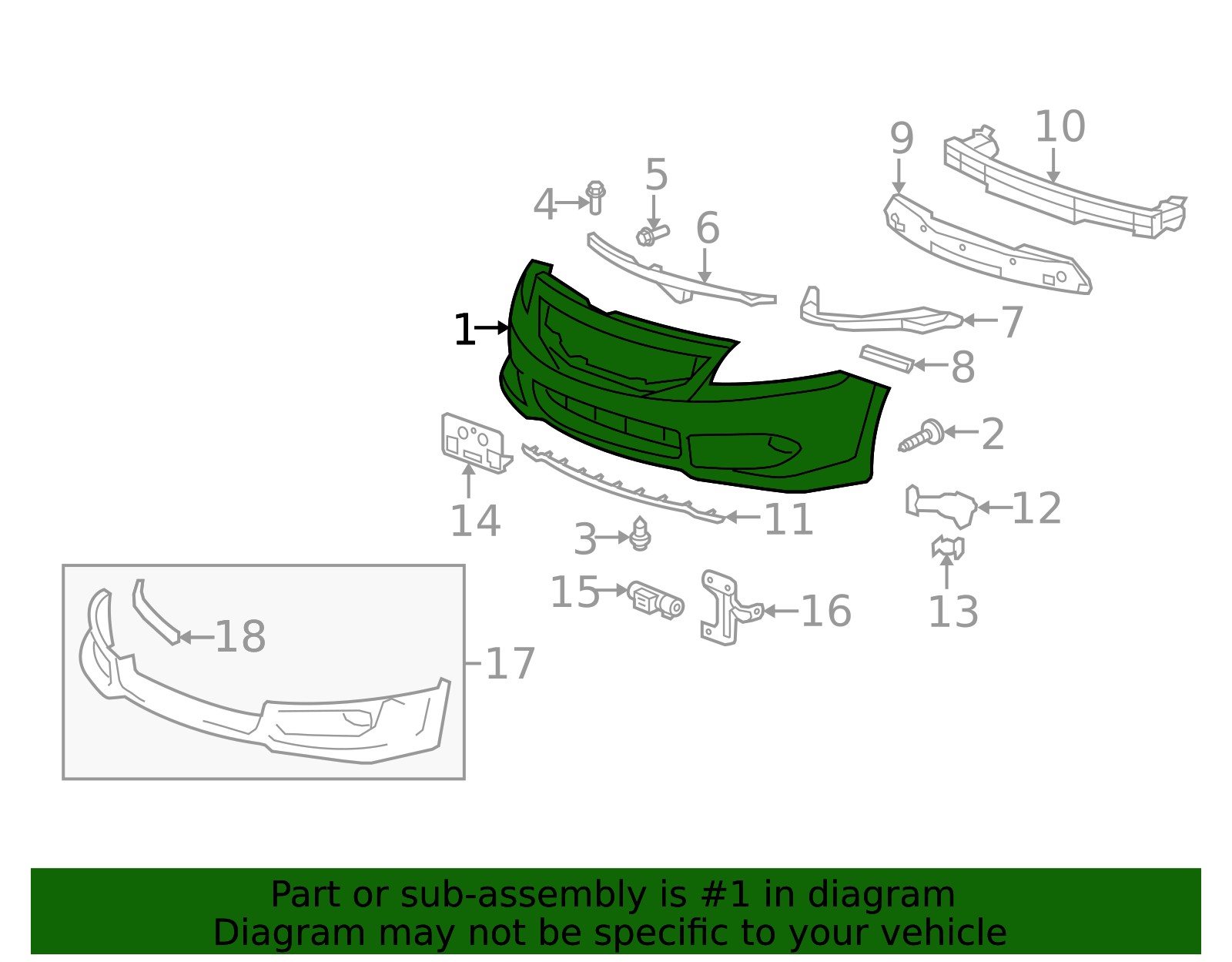 2011-2012 Honda Accord Bumper Cover 04711-TE0-A80ZZ | OEM Parts Online