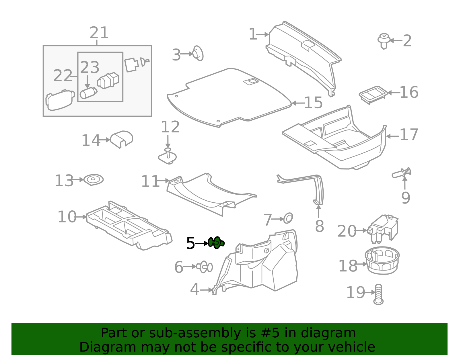 thumbnail image 2 of 15x Black Nylon Trunk Trim Retainer Clips For Mercedes-Benz – Replaces OEM 2019900292, 2309900092 2 of 4