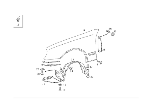 Front Fender for 2002 Mercedes-Benz CLK430 #0