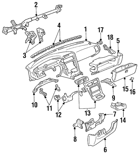 Instrument Panel for 1993 Toyota MR2 #0