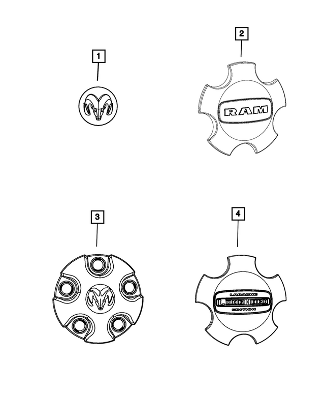 « 68171981AA – Wheels : Centre De Roue Enjoliveur pour Mopar Image »