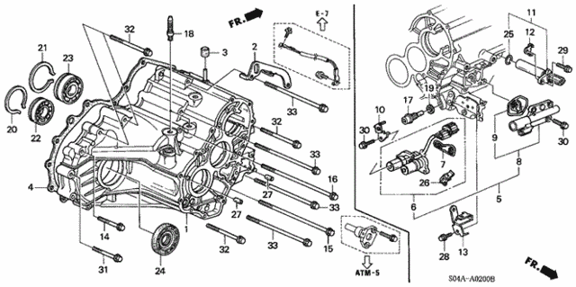AT Transmission Housing for 2000 Honda Civic #0