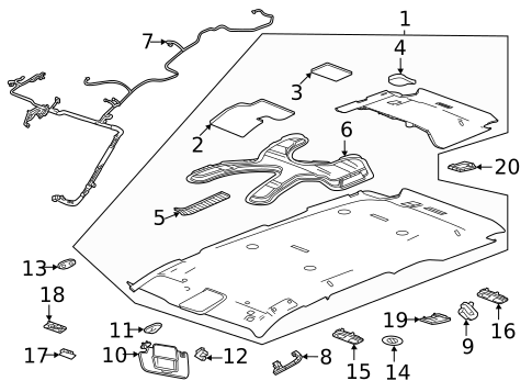 Interior Trim - Roof for 2023 Cadillac Escalade ESV #0
