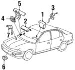 F7RY54043B13AAC - Electrical: Driver Air Bag for Ford: Contour Image