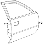 25669155 - Body: Door Shell for Pontiac: Bonneville Image