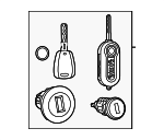 7SU31JXWSC - Body: Lock Set for Ram: ProMaster 1500, ProMaster 2500, ProMaster 3500 Image