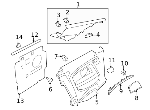 Interior Trim - Quarter Panels for 2009 Audi A5 Quattro #0