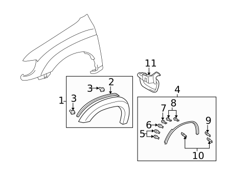 Exterior Trim - Fender for 2006 Toyota Tundra #1