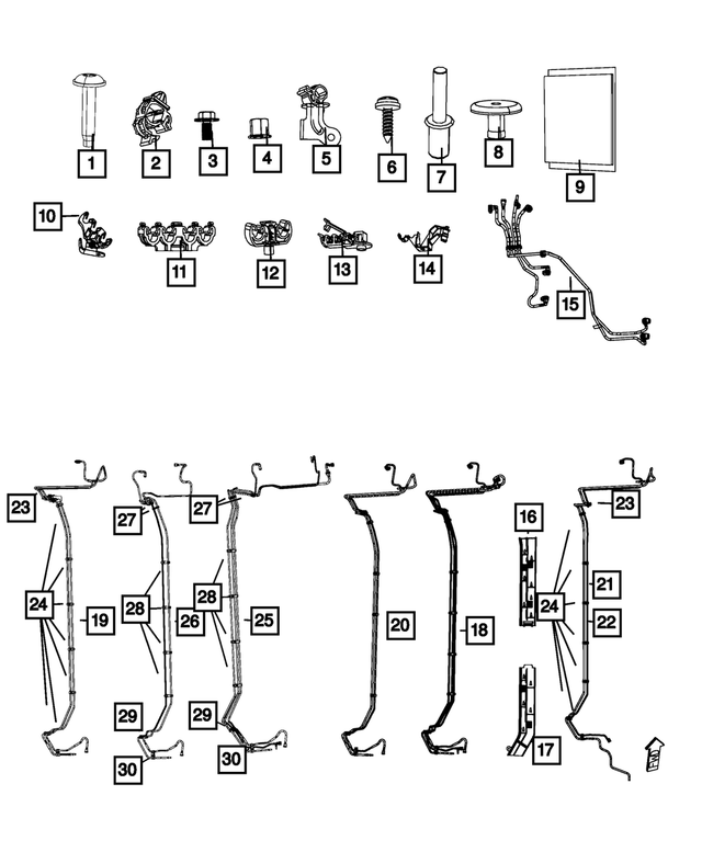 68086088AC - : Fuel Supply And Return Bundle for Mopar Image
