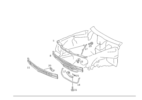 Front Stiffening and Radiator Support for 1989 Mercedes-Benz 300TE #0