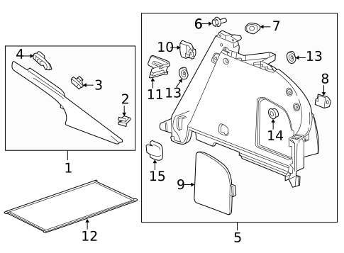 Interior Trim - Quarter Panels for 2011 Chevrolet Volt #0