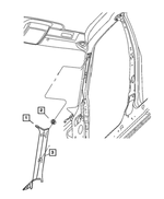 1KR14HL1AE - Interior Trim: Windshield Garnish Molding, Right for Mopar Image