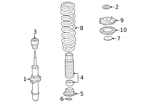 Struts & Components for 1999 Acura RL #1