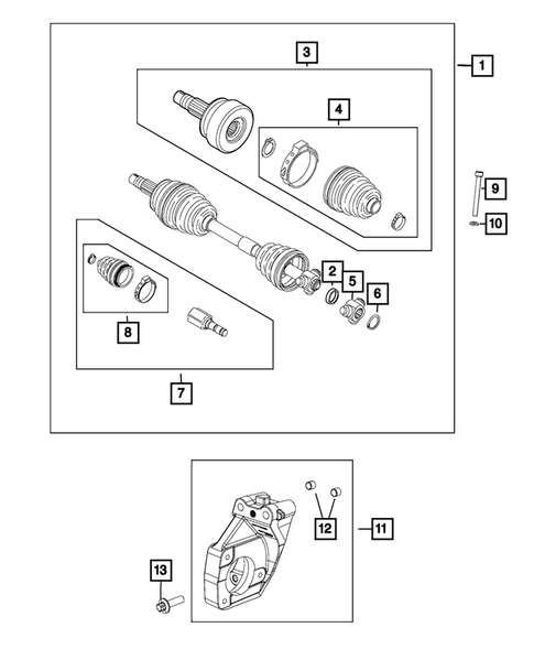 Front Axle Drive Shafts for 2018 Jeep Renegade #4
