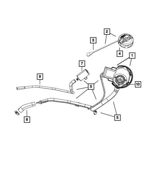 Fuel Tank Filler Tube for 2009 Chrysler Aspen #0