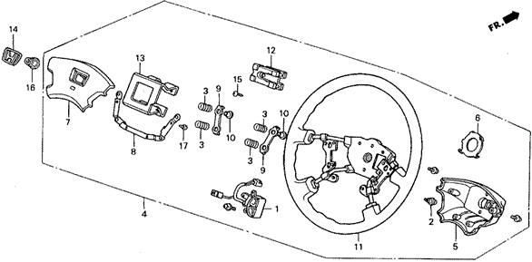 Steering Wheel ('90-'91) for 1990 Honda Accord #0