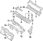 671209BU0A - Body: Upper Crossmember for Nissan Image