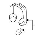 20830572 - Electrical: Headphone for Buick: Enclave, LaCrosse | Cadillac: Escalade, Escalade ESV, Escalade EXT, SRX | Chevrolet: Avalanche, Equinox, Silverado 1500, Silverado 2500 HD, Silverado 3500 HD, Suburban 1500, Suburban 2500, Tahoe, Trailblazer, Trailblazer EXT, Traverse | GMC: Envoy, Envoy XL, Sierra 1500, Sierra 2500 HD, Sierra 3500 HD, Terrain, Yukon, Yukon XL 1500, Yukon XL 2500 | Pontiac: Aztek | Saturn: Outlook Image