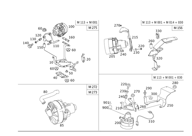 1705060041 - Radiator: Clamp for Mercedes-Benz: C230, C280, C32 AMG, C350, CL63 AMG, CL65 AMG, GLA250, ML450, ML63 AMG, S550e, S63 AMG, SL55 AMG, SL63 AMG, SL65 AMG Image image
