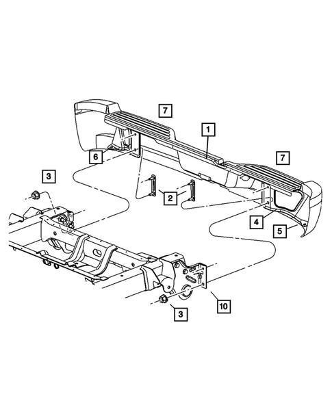 Rear Bumper and Fascia for 2006 Dodge Dakota #0