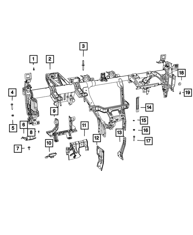 68369624AB - Interior Trim: Instrument Panel Reinforcement for Mopar Image