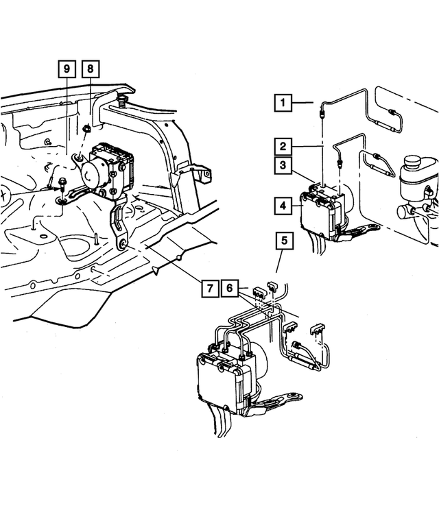 52080409AA - Service Brakes: Brake Hose, Primary for Mopar Image