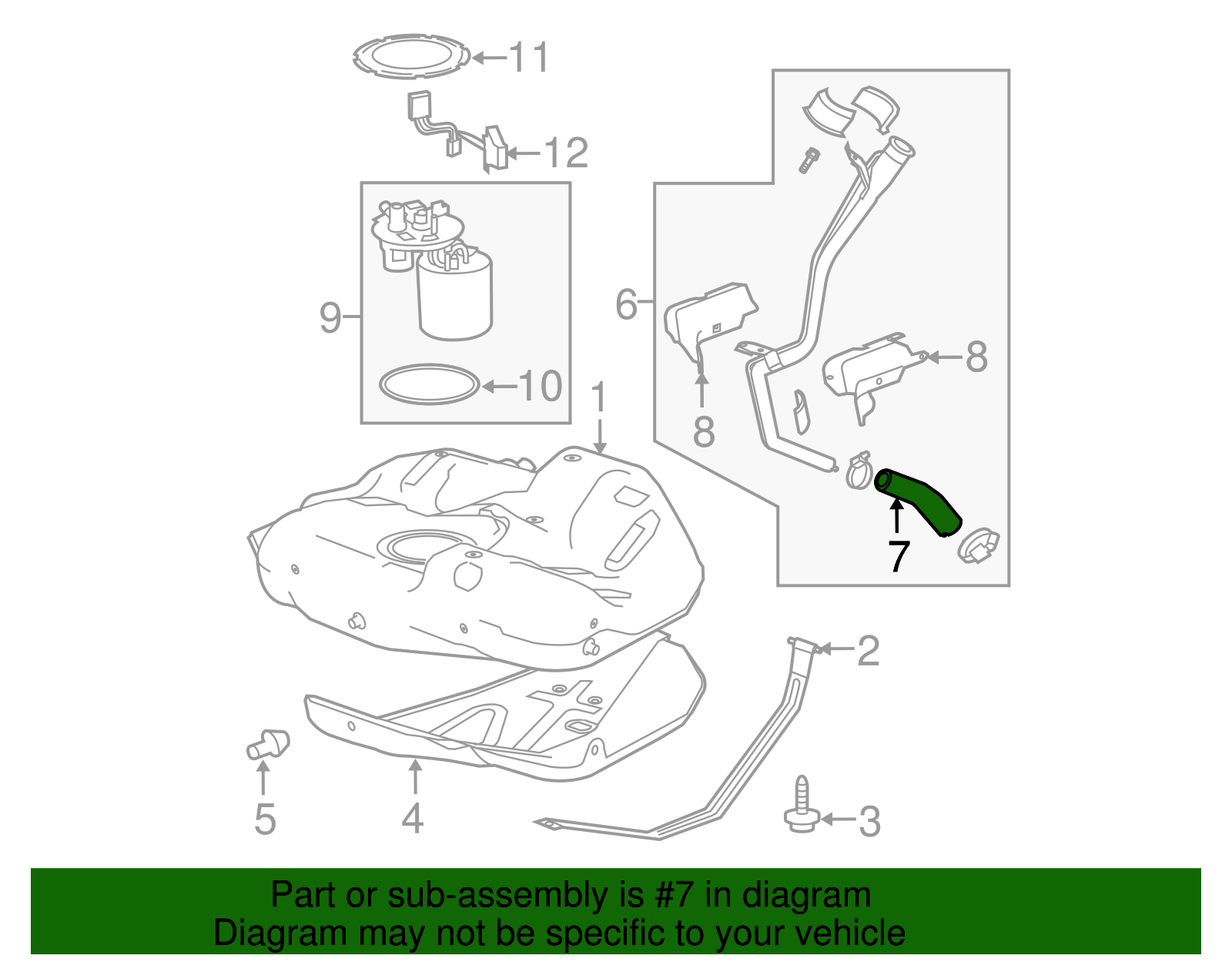Fuel Tank Filler Hose - GM (13247493 - View #11