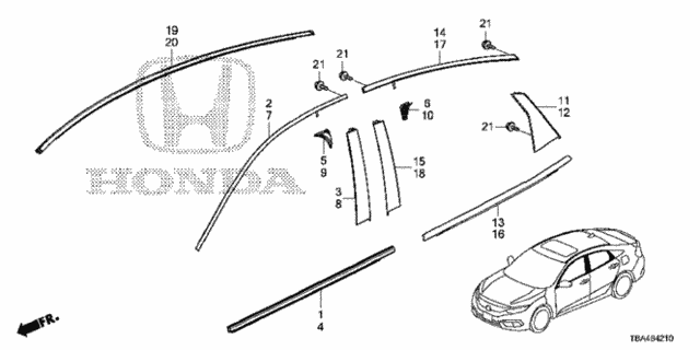 Molding for 2016 Honda Civic #0