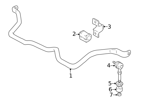 Stabilizer Bar & Components for 2004 Suzuki XL-7 #1
