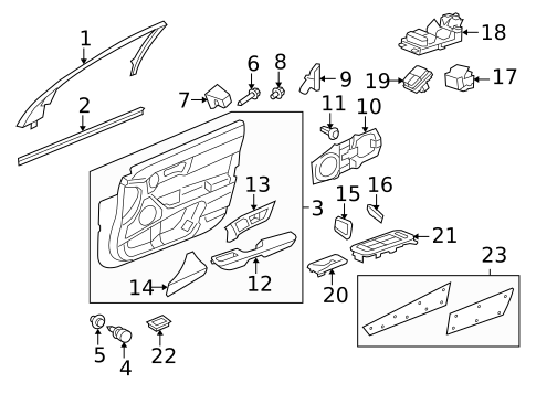 Interior Trim - Front Door for 2013 Jaguar XFR #0