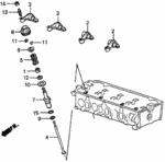14623PC6000 - : Arm C, Valve Rocker for Honda Image