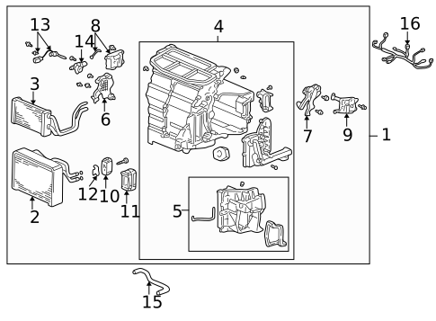 Evaporator & Heater Components for 2003 Acura RSX #0