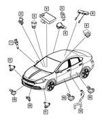 68163781AA - Electrical: Air Temperature Sensor for Mopar Image