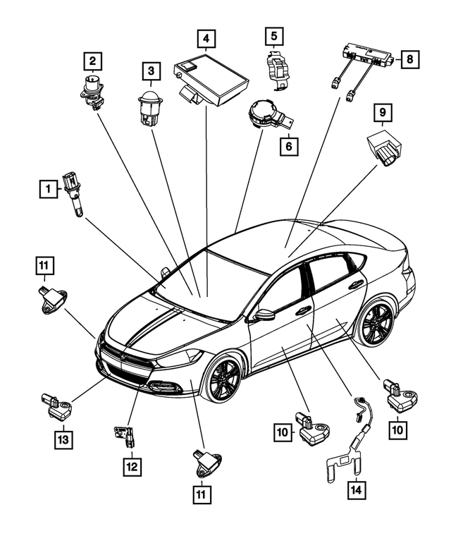 68163781AA - Electrical: Air Temperature Sensor for Mopar Image