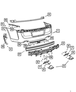 68127950AA - Frame, Bumper and Fascia: Rear Fascia for Mopar Image