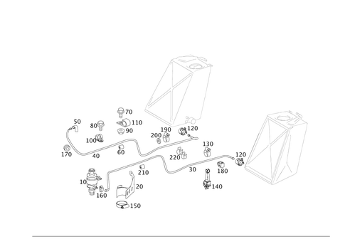 Fuel Lines, Gasoline Vehicles for 2006 Mercedes-Benz SLR McLaren #0