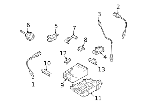 Emission Components for 2011 Kia Sedona #0