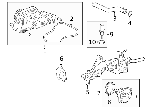 Water Pump & Related Components for 2025 Honda Pilot #0