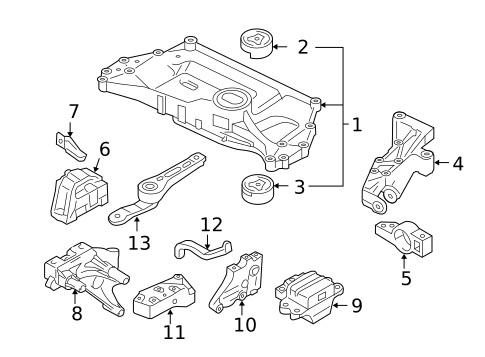 Engine & Trans Mounting for 2005 Volkswagen Jetta #1