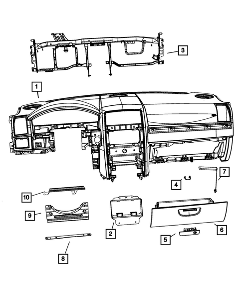 Instrument Panel for 2008 Dodge Charger #1